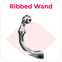 Oboustranné kovové dildo Ribbed Wand