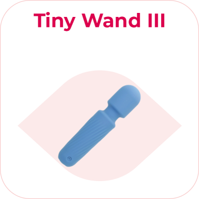 Mini masážní vibrátor ze silikonu Tiny Wand III (12 cm)