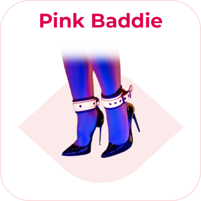 Ružové svietiace putá na nohy Pink Baddie