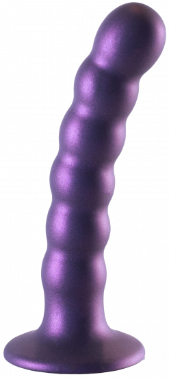 Análne guľôčkové dildo Metallico Beaded (13,8 cm), fialové