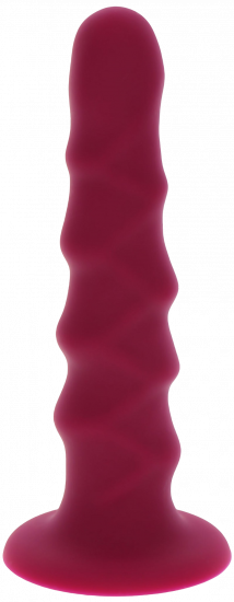 Silikonové dildo s přísavkou Ribbed Dong (16 cm)