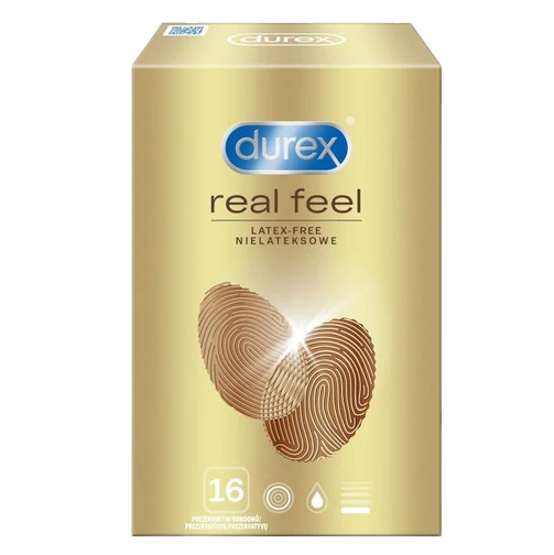 Durex Real Feel – bezlatexové kondómy (16 ks)