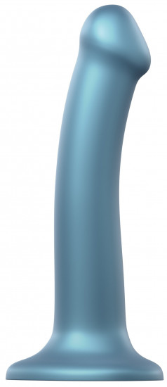 E-shop Strap-on-me dildo s prísavkou Metallic Shine M (18 cm), modré