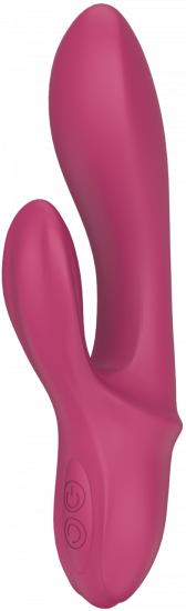 Silikonový vibrátor s výběžkem na klitoris Bunny Duo (19,2 cm)