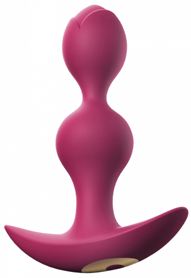 Vibrációs anális gyöngysor Twinny Bud (11,2 cm), lila