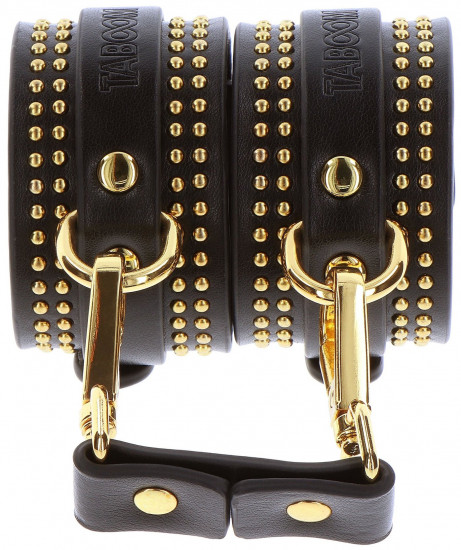 Taboom Vogue Studded Ankle Cuffs Set Black-Gold