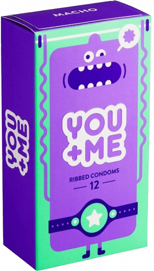 You Me MACHO - vroubkované kondomy (12 ks)