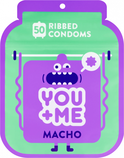 E-shop You Me MACHO - vrúbkované kondómy (50 ks)