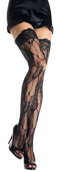 Leg Avenue Rose Lace Thigh Highs 9215