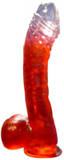 Dildo gélové prísavka červené 17 * 3 cm