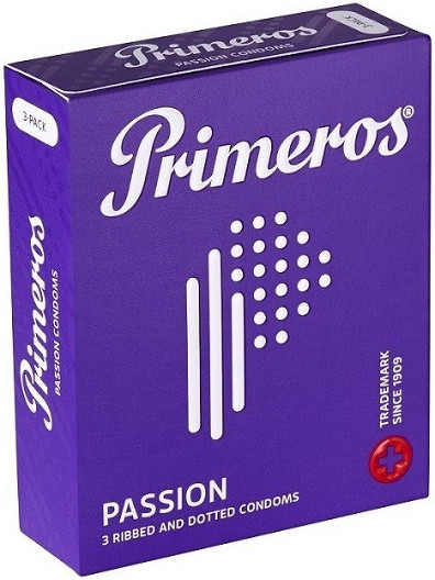 E-shop Primeros Passion – vrúbkované kondómy (3 ks)