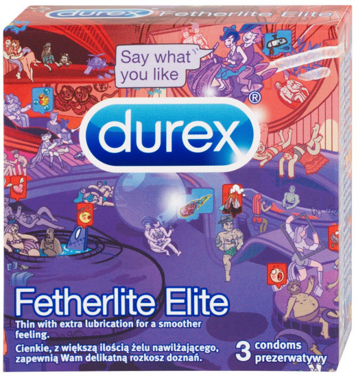 Durex Fetherlite Elite - vékony óvszer (3 db)
