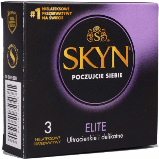 SKYN Elite – bezlatexové kondómy (3 ks)