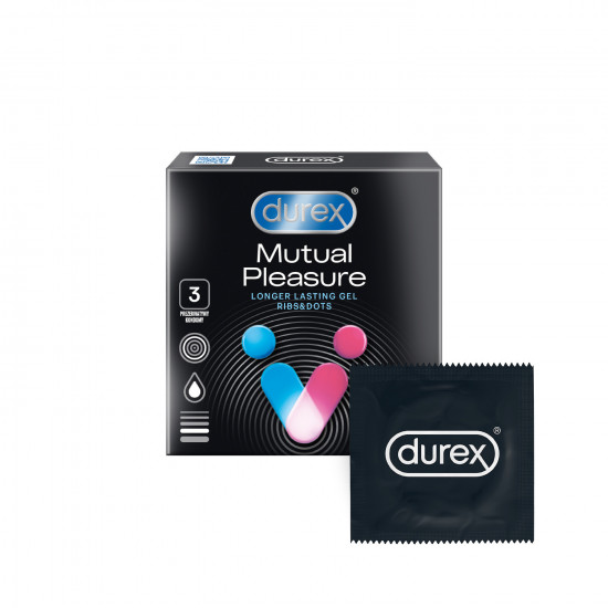 E-shop Durex Mutual Pleasure – vrúbkované kondómy (3 ks)