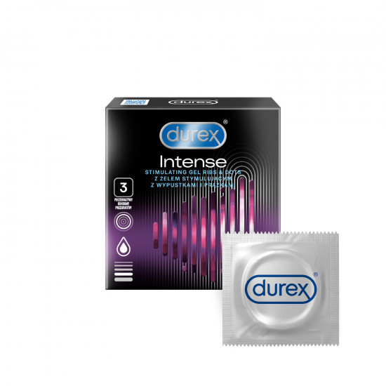 E-shop Durex Intense Orgasmic – vrúbkované kondómy (3 ks)