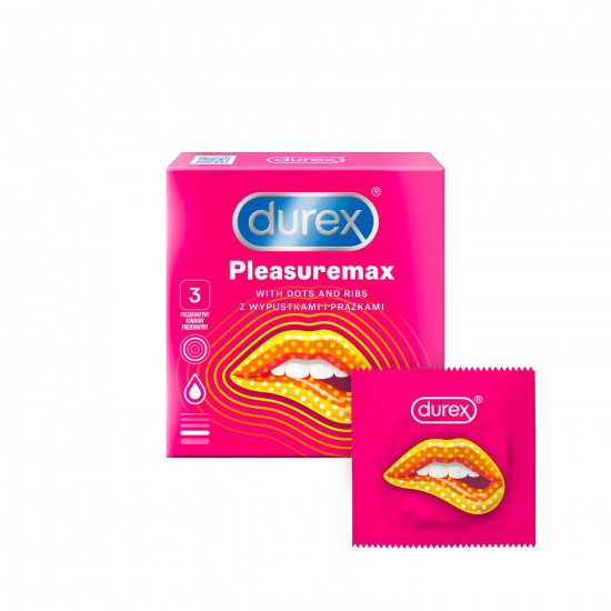 E-shop Durex Pleasuremax – vrúbkované kondómy (3 ks)