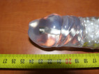 Rotační penis s perličkami bez vibrace