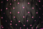 Košilka Klára černá s růžovou mašlí + tanga