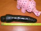 Vibrátor gelový černý,  velikost 20 cm