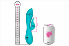 Silikonový vibrátor Tiffany Dream – rozměry v porovnání s plechovkou
