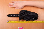 LateX nohavičky s dildom Glossy - meriame dĺžku nohavičiek s dildom
