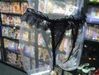 Prádlo ženy nohavičky čierna čipka otváracia SL