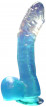 Dildo gelové přísavka modré 17*3 cm