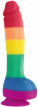 Dildo s prísavkou Rainbow Lust (20 cm)