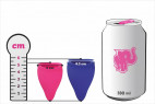 Menstruációs csészék Fun Cup, Explore készlet, méretek összehasonlítása kannával