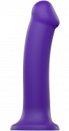 Strap-On-Me ohebné dildo z dvojitého silikonu (20 cm), fialové + dárek Toycleaner