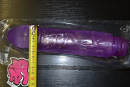Vibrátor gél lila 24cm