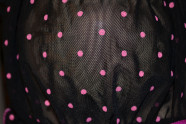 Klára fekete ing rózsaszín masnival + tanga