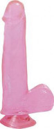 Vibró tapadókoronggal rózsaszín 21 cm