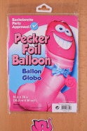 Žertovný balónek ve tvaru penisu – v obalu