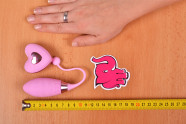 Bezdrátové vibrační vajíčko Pink Love, celková délka s rukou