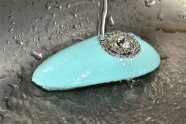 Masážny vibrátor Turquoise Diamond - umývanie