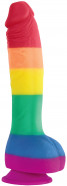 Dildo s přísavkou Rainbow Lust (20 cm)