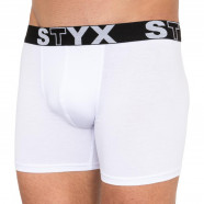 Pánské boxerky Styx long sportovní guma, bílé