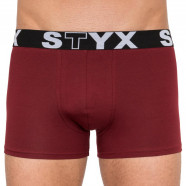 Pánské boxerky Styx long, sportovní guma, vínové