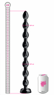 XXL análne guľôčky s prísavkou Xtreme Black (50,2 cm), plechovka