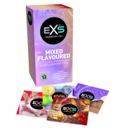 EXS Mixed Flavoured kondómy – mix ochutených kondómov (12 ks)