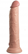 Valósághű dupla szilikon tapadókorong Pipedream King Cock Gigant vibrátor távirányítóval (25 cm)