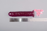 Vibró tapadókoronggal Purple II (19,5 cm), méretek