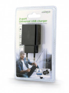 Hálózati USB-töltő 2 × USB, 2,1A