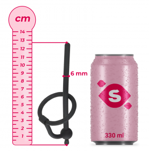 Silikonový sperma stopper s kroužkem a zátkou Pissing Pleasure (6 mm)