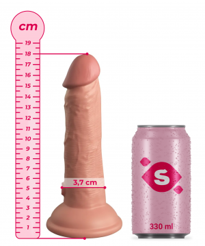 Realistický vibrátor s přísavkou z dvojitého silikonu Pipedream King Cock Nice Guy (18 cm)