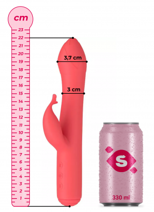 Tulip vibrátor klitoriszkarral (22 cm) + ajándék Toybag