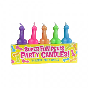 Barevné svíčky na dort Party Penises (5 ks)