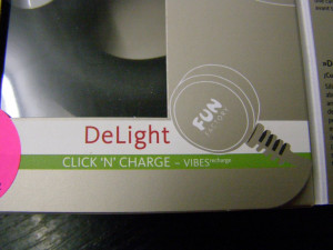 Vibrátor Delight Click 'n Charge - čiernobiely