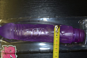Vibrátor gelový fialový 24cm